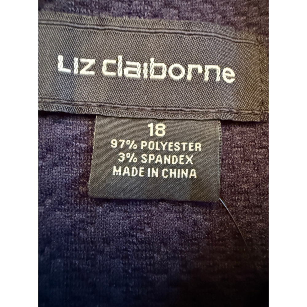 Liz Claiborne Navy Textured Sleeveless Sheath Dress Size 18 NWT - Picture 8 of 13